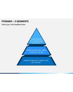 Pyramid – 3 Segments PPT slide 1