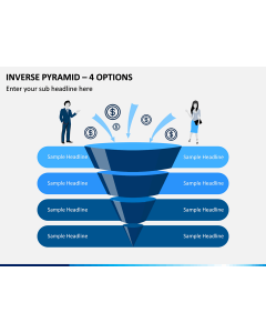 inverse Pyramid – 4 Options PPT slide 1