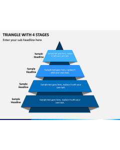 Triangle with 4 Stages PPT slide 1