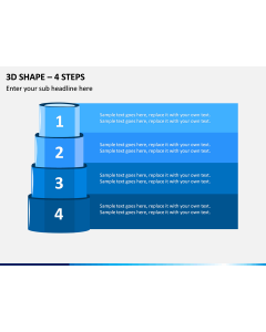 3d Shape – 4 Steps PPT slide 1