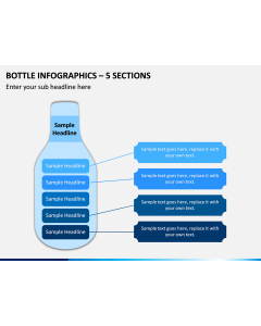 Bottle Infographics – 5 Sections PPT slide 1