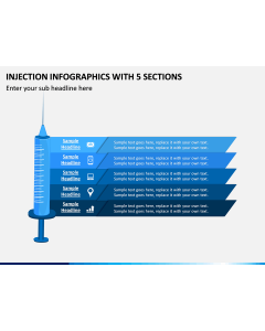 Injection Infographics with 5 Sections PPT slide 1