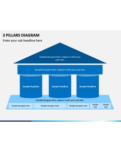 3 Pillars Diagram PPT slide 1