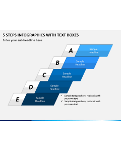 5 Steps Infographics with Text Boxes PPT slide 1