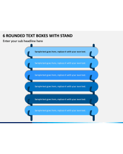 6 Rounded Text Boxes with Stand PPT slide 1