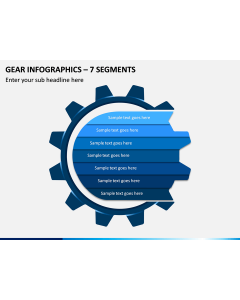Gear Infographics – 7 Segments PPT slide 1