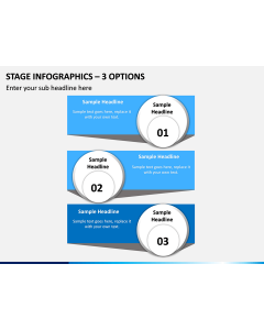 Stage Infographics – 3 Options PPT slide 1