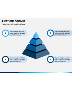 4 Sections Pyramid PPT Slide 1
