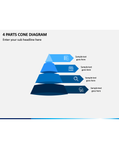 4 Parts Cone Diagram PPT Slide 1