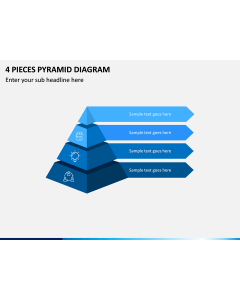 4 Pieces Pyramid Diagram PPT Slide 1