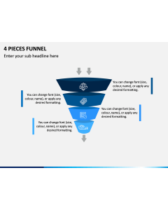 4 Pieces Funnel PPT Slide 1