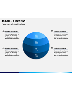 3d Ball – 4 Sections PPT Slide 1