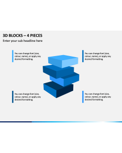 3d Blocks – 4 Pieces PPT Slide 1