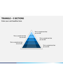 Triangle – 5 Sections PPT Slide 1