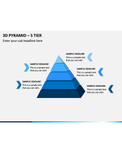 3d Pyramid – 5 Tier PPT Slide 1