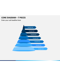 Cone Diagram – 7 Pieces PPT Slide 1