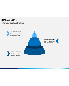 3 Pieces Cone PPT Slide 1