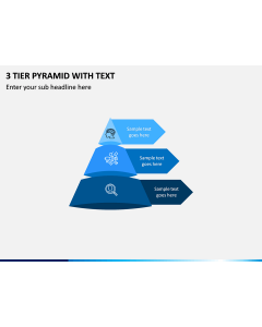 3 Tier Pyramid with Text PPT Slide 1