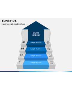 4 Stair Steps PPT Slide 1