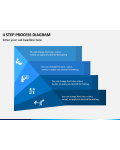 4 Step Process Diagram PPT Slide 1