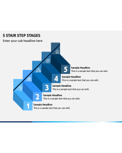 5 Stair Step Stages PPT Slide 1