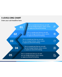 5 Levels Org Chart PPT Slide 1