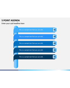 5 Point Agenda PPT Slide 1