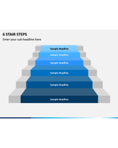 6 Stair Steps PPT Slide 1