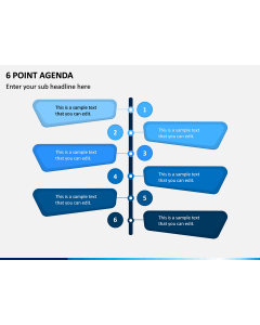 6 Point Agenda PPT Slide 1