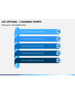 List Options - 5 Numeric Points PPT Slide 1
