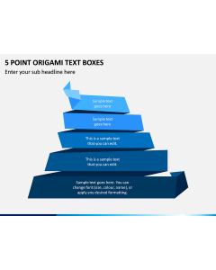 5 Point Origami Text Boxes PPT Slide 1