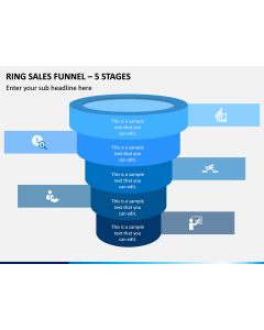 Ring Sales Funnel - 5 Stages PPT Slide 1