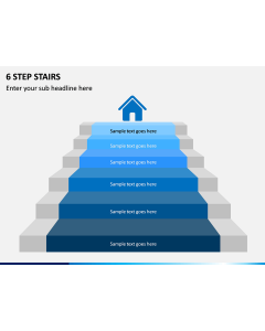 6 Step Stairs PPT Slide 1
