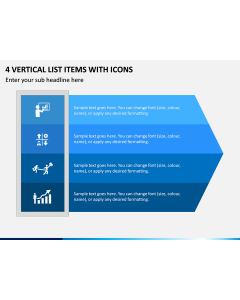 4 Vertical List Items With Icons PPT Slide 1