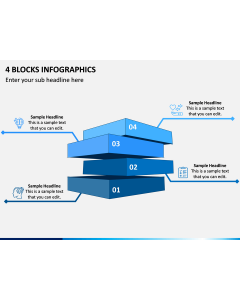 4 Blocks Infographics PPT Slide 1