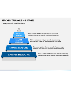 Stacked Triangle - 4 Stages PPT Slide 1