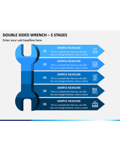 Double Sided Wrench - 5 Stages PPT Slide 1