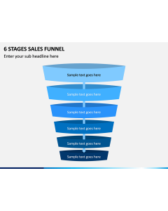 6 Stages Sales Funnel PPT Slide 1
