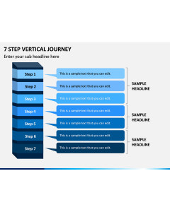 7 Step Vertical Journey PPT Slide 1
