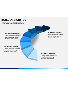 8 Circular Stair Steps PPT Slide 1