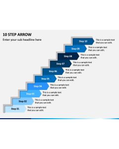 10 Step Arrow PPT Slide 1