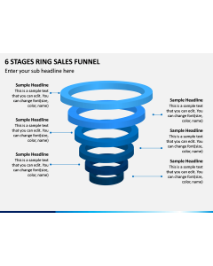 6 Stages Ring Sales Funnel PPT Slide 1