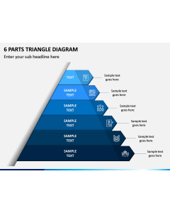 6 Parts Triangle Diagram PPT Slide 1