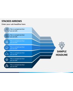 Stacked Arrows PPT Slide 1