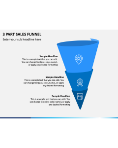 3 Part Sales Funnel PPT Slide 1