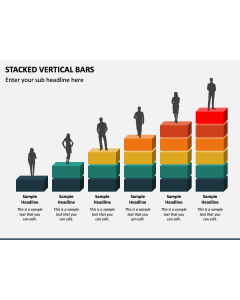 Stacked Vertical Bars PPT Slide 1