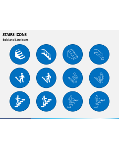 Stairs Icons PPT Slide 1