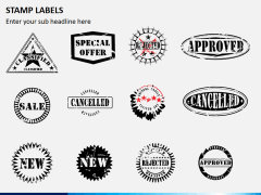 Stamp labels PPT slide 1