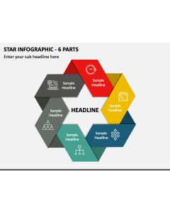 Star Infographic - 6 Parts PPT Slide 1