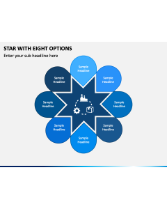 Star with Eight Options PPT Slide 1